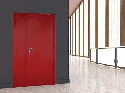 Противопожарная дверь двустворчатая, правая 1650х2050 мм